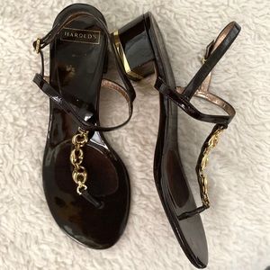 Harold’s Leather Sandals w/ Gold Chains